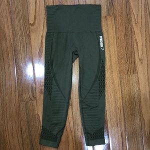 Olive green Gymshark cropped leggings